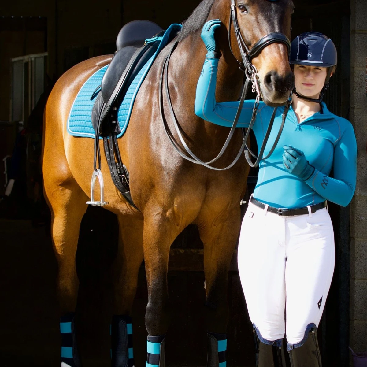 Woof Wear Close Contact Saddle Cloth Colour Fusion (Ocean) - Image 2