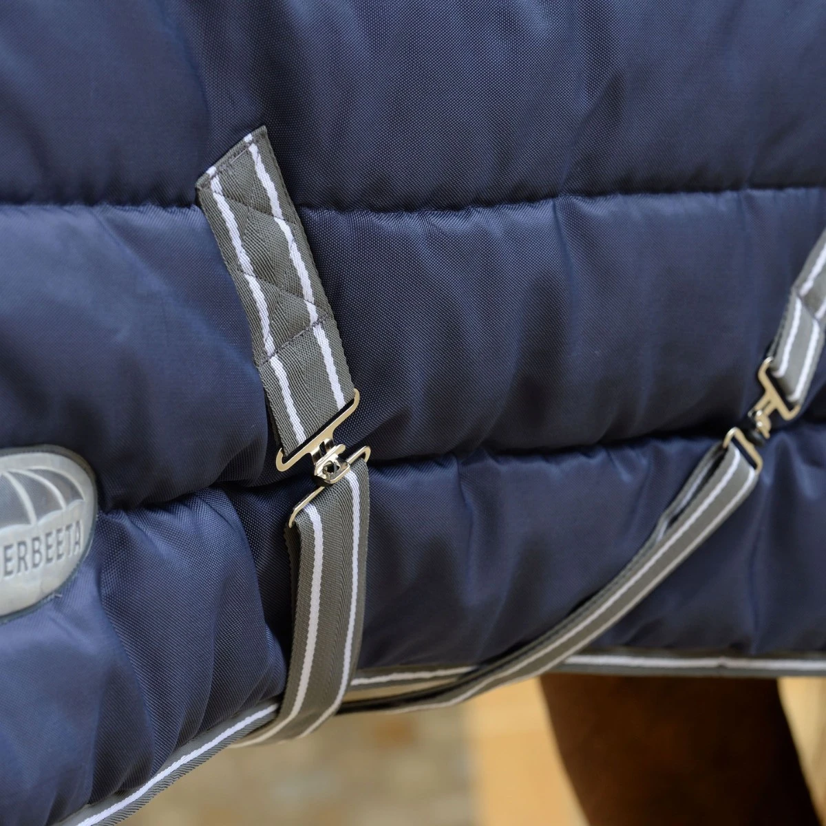 Weatherbeeta ComfiTec PP Channel II Stable Rug Combo 360g Heavy (Blue/Grey/White) - Image 7