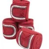 Weatherbeeta Fleece Bling Bandage 4 Pack (Maroon)