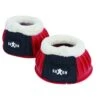Saxon Fleece Trim Rubber Bell Boots (Red/White)