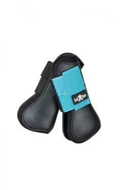 Saxon Open Front Boots (Black/Blue)