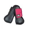 Saxon Open Front Boots (Black/Pink)