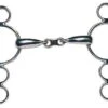 JP Korsteel Stainless Steel French Link 3 Ring Dutch Gag Bit
