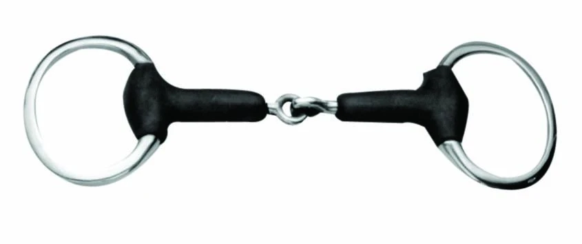Korsteel Soft Rubber Jointed Eggbutt Snaffle Bit