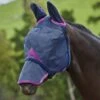 Weatherbeeta Comfitec Durable Mesh Mask With Ears & Nose (Navy/Purple)