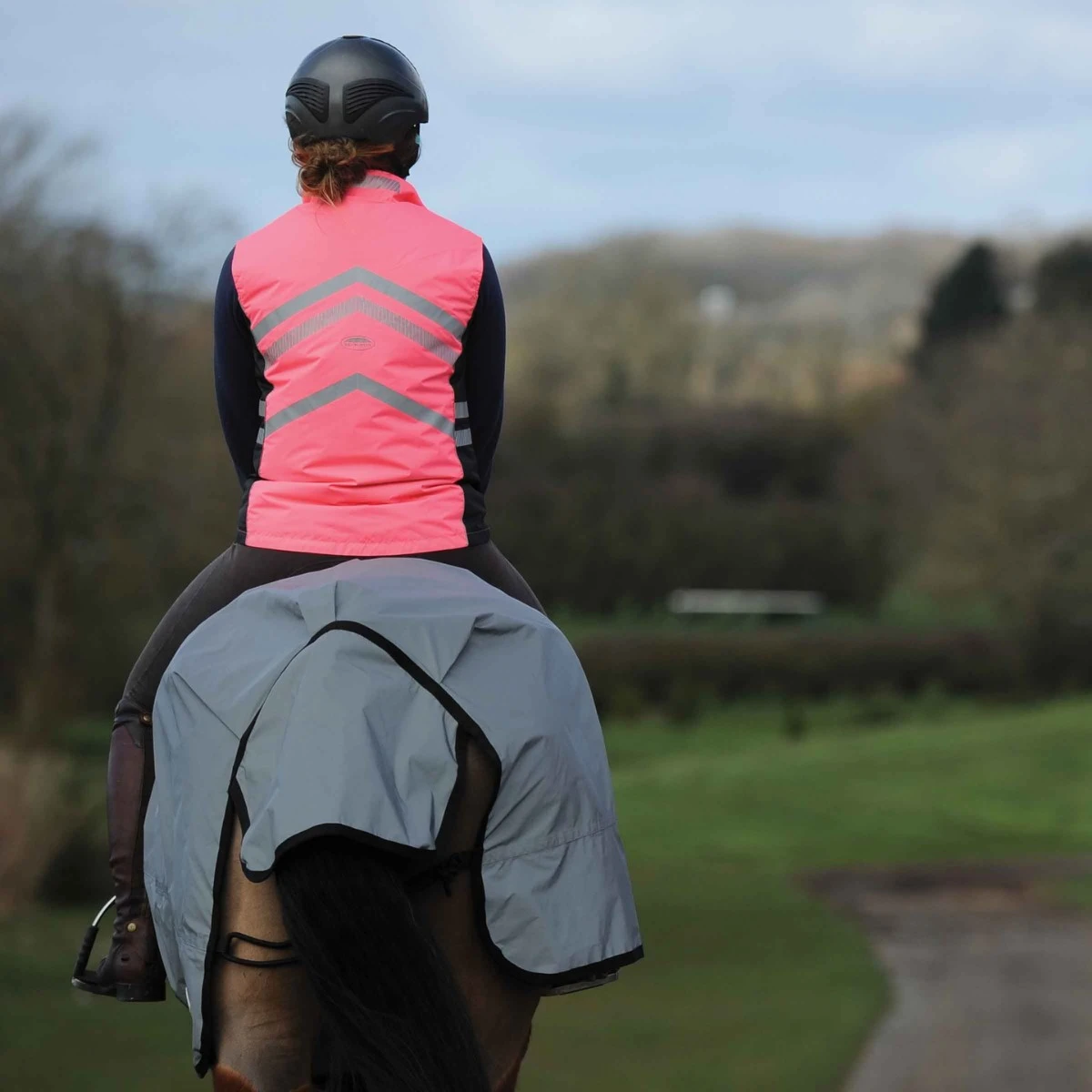 Weatherbeeta Reflective Wrap Around Exercise Sheet (Silver/Black) - Image 6