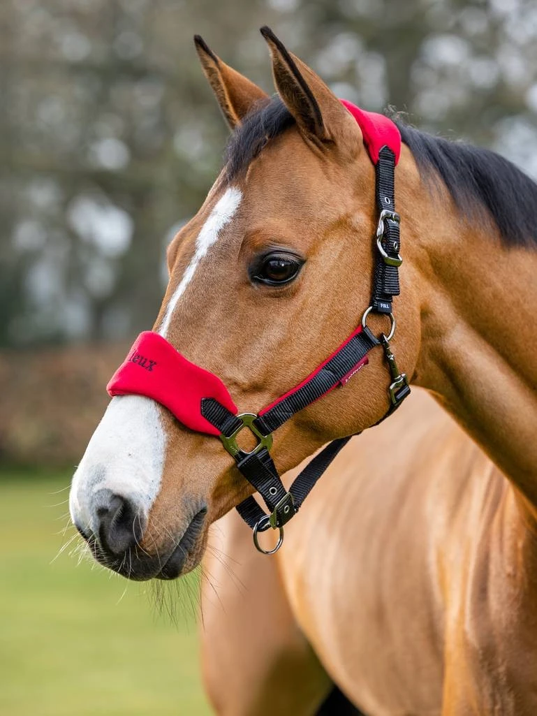 LeMieux Vogue Fleece Headcollar & Leadrope (Chilli/Black) - Image 2