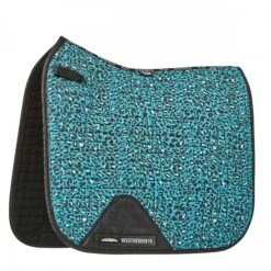 Weatherbeeta Prime Leopard Dressage Saddle Pad (Turquoise Leopard Print)