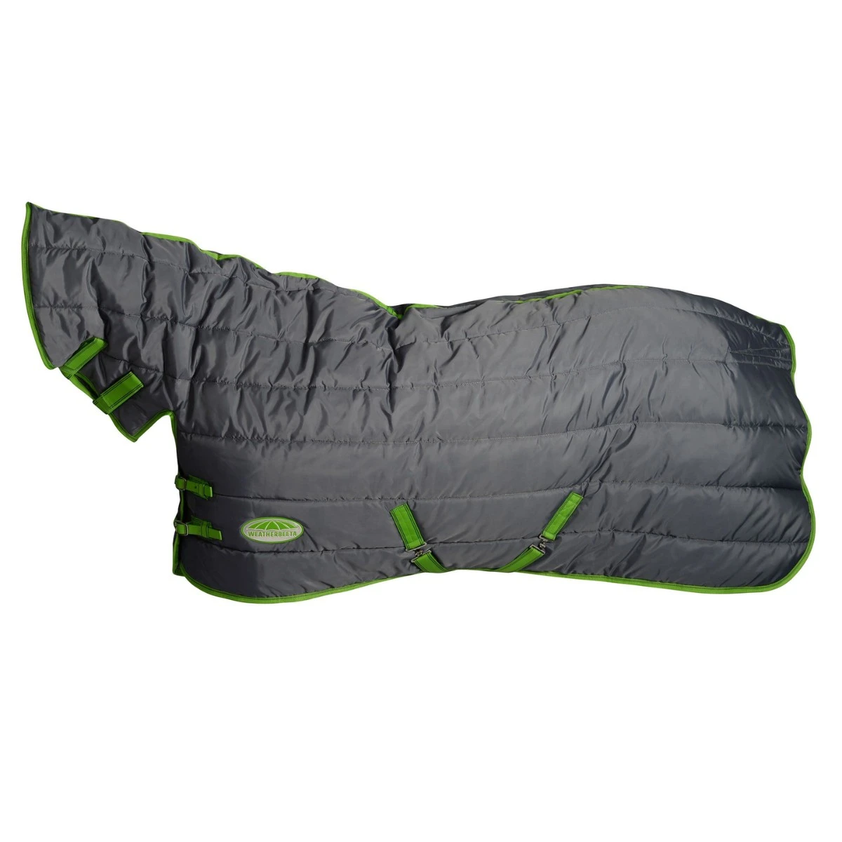 Weatherbeeta ComfiTec 210D Channel Quilt Stable Rug Combo 250g Medium (Grey/Lime) - Image 8