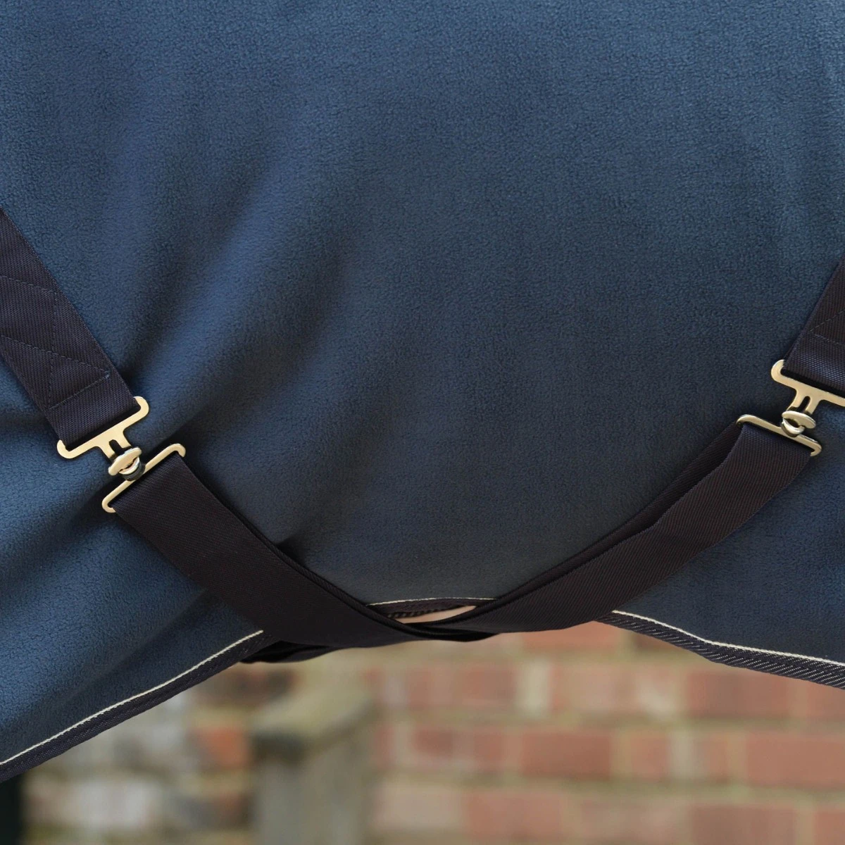 Weatherbeeta - Sherpa Fleece Cooler - Standard Neck (Dark Blue/White) - Image 2