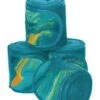 Weatherbeeta Marble Fleece Bandage 4 Pack (Blue/Orange Swirl Marble Print)
