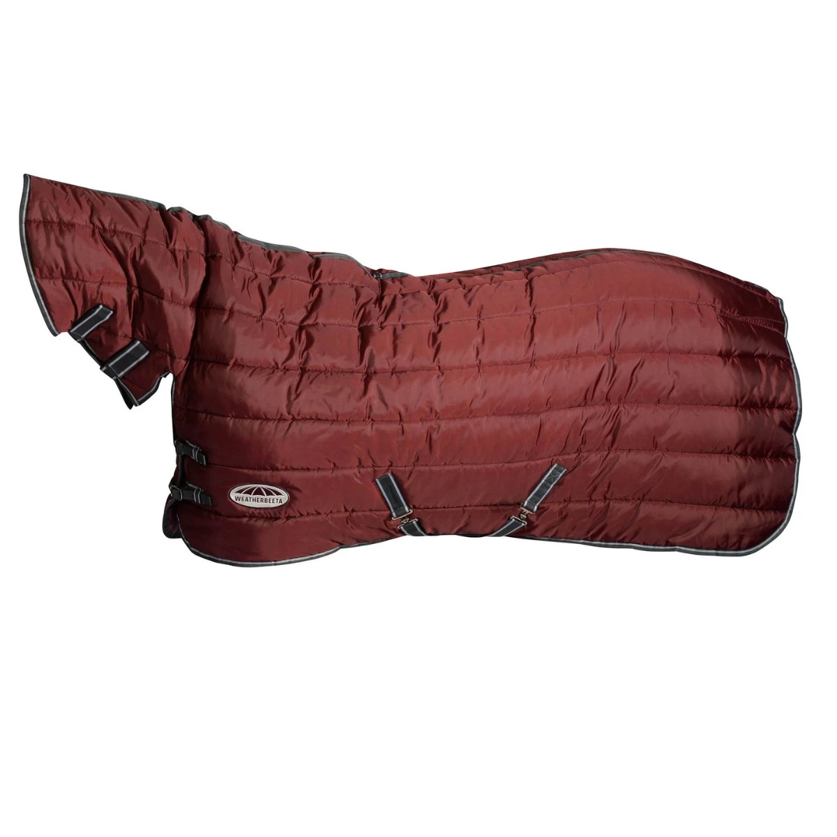 Weatherbeeta Comfitec 210D Channel Quilt Stable Rug Combo Neck 250g Medium (Maroon/Grey/White) - Image 8