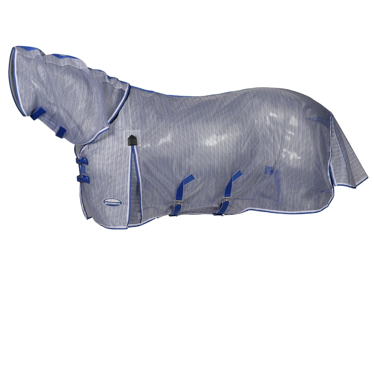 Weatherbeeta Comfitec Ripshield Plus Fly Rug With Ultra Belly Wrap Combo Neck(White/Blue) - Image 4