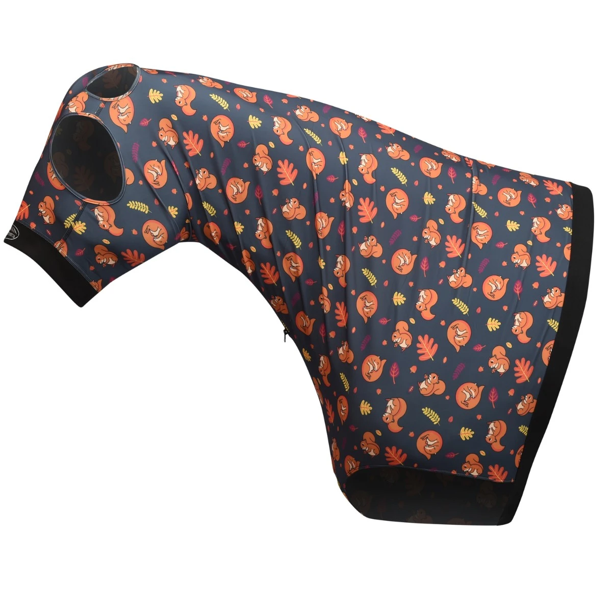 Weatherbeeta Printed Stretch Hood With Zip (Squirrel Print) - Image 5